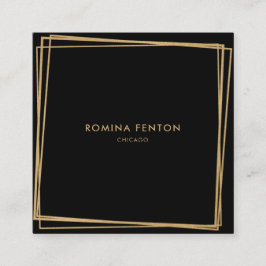 Abstrakt Gold Foil Ramar Modern Professionell Fyrkantigt Visitkort