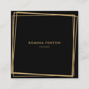Abstrakt Gold Foil Ramar Modern Professionell Fyrkantigt Visitkort