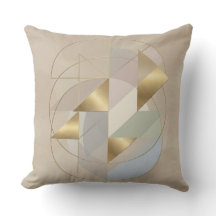 Abstrakt Golden Accent Kudd | Modern Dekoration