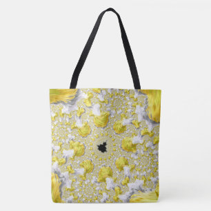 Abstrakt Golden Gult Symmetrical Fractal Tygkasse