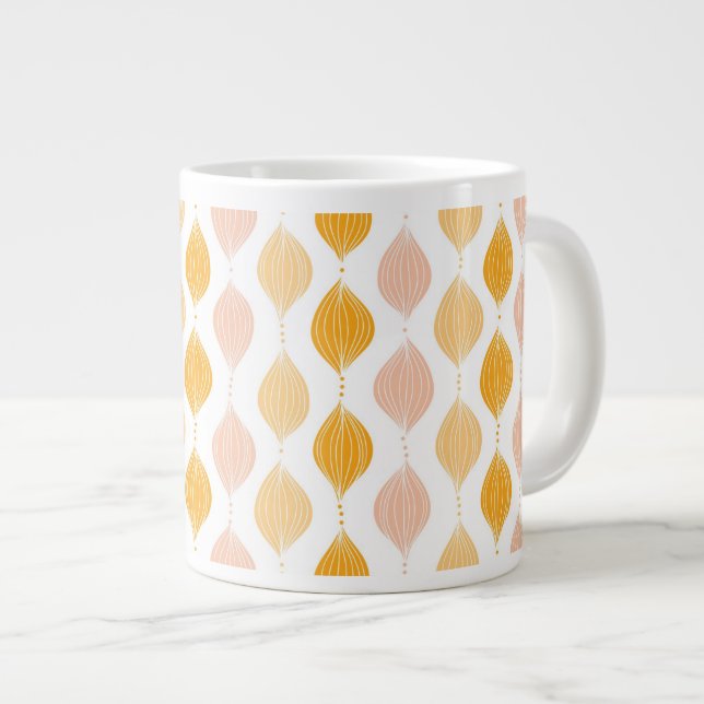 Abstrakt golden ogee mönster jumbo mugg (Framsida höger)