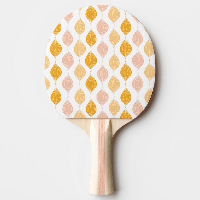 Abstrakt golden ogee mönster pingisracket (Framsidan)
