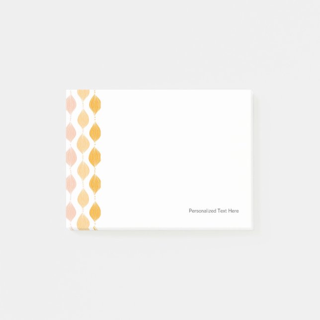 Abstrakt golden ogee mönster post-it block (Framsida)