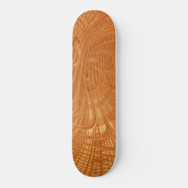 Abstrakt Golden Vågar Skateboard (Framsida)