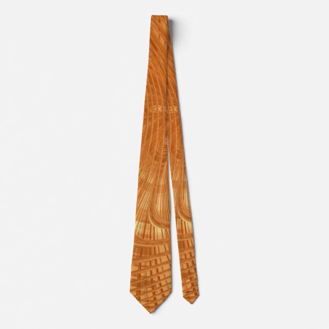 Abstrakt Golden Vinkara Neck Tie Guld Slips (Framsida)