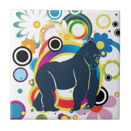 Abstrakt Gorilla Ceramic Tile Kakelplatta