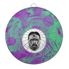 Abstrakt Gorilla Metall Cage Dartboard Piltavla