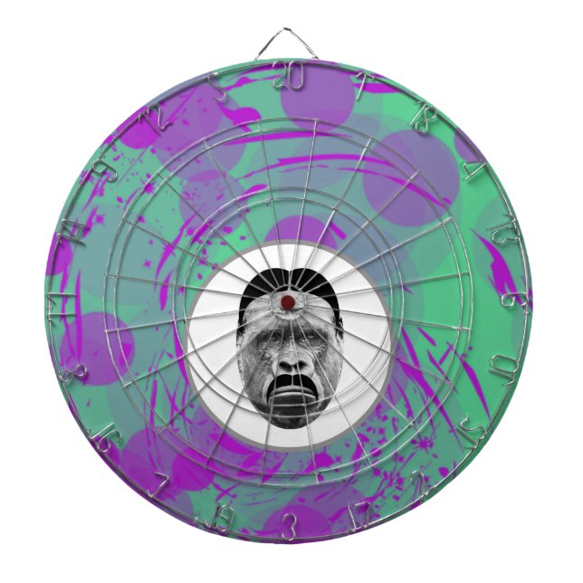 Abstrakt Gorilla Metall Cage Dartboard Piltavla (Framsidan)