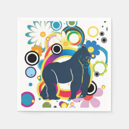 Abstrakt Gorilla Papper Napkins Pappersservett