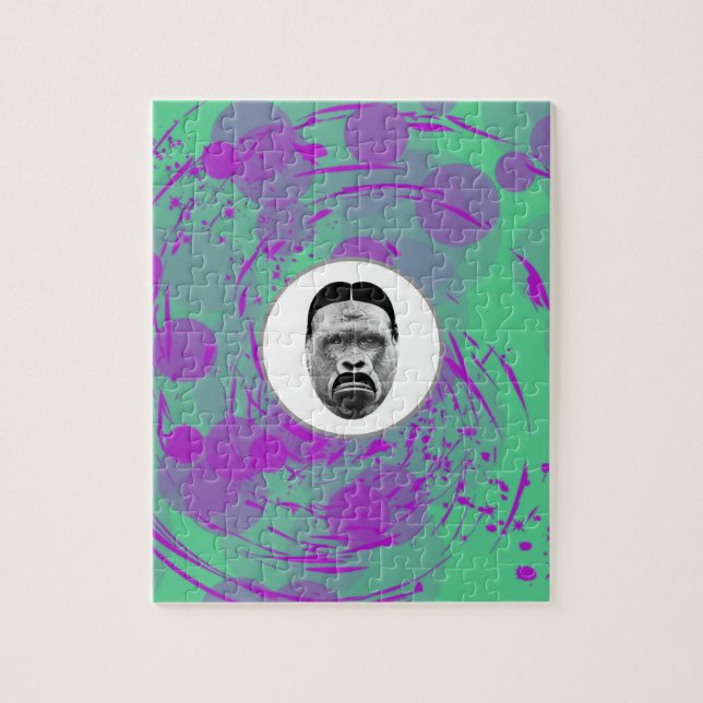 Abstrakt Gorilla Photo Puzzle Pussel (Vertikal)