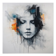 Abstrakt Gouache Texturerad konst