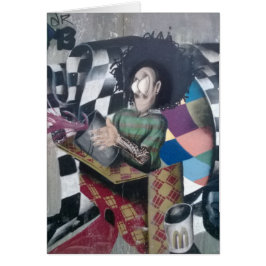 Abstrakt Graffiti Artwork Hälsningskort