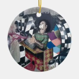 Abstrakt Graffiti Artwork Julgransprydnad Keramik