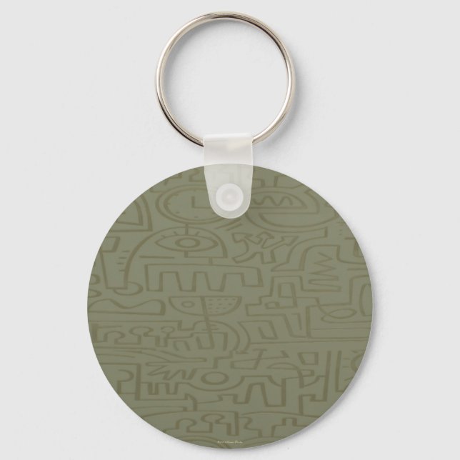 Abstrakt Graffiti Keychain Nyckelring (Framsida)
