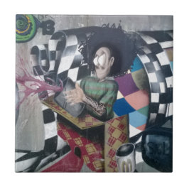 Abstrakt graffiti-konst kakelplatta