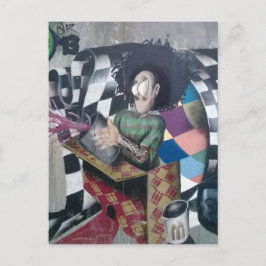 Abstrakt graffiti-konst vykort