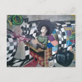 Abstrakt graffiti-konst vykort