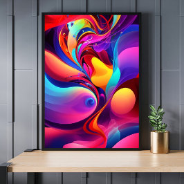 Abstrakt Graffiti Melody Modern Art Fusion Print Poster