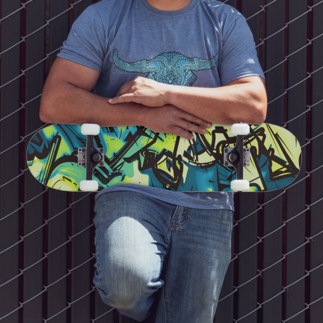 Abstrakt Graffiti Mini Skateboard Bräda 18,5 Cm (Utomhus 3)