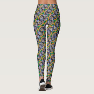 Abstrakt graffiti mönster leggings