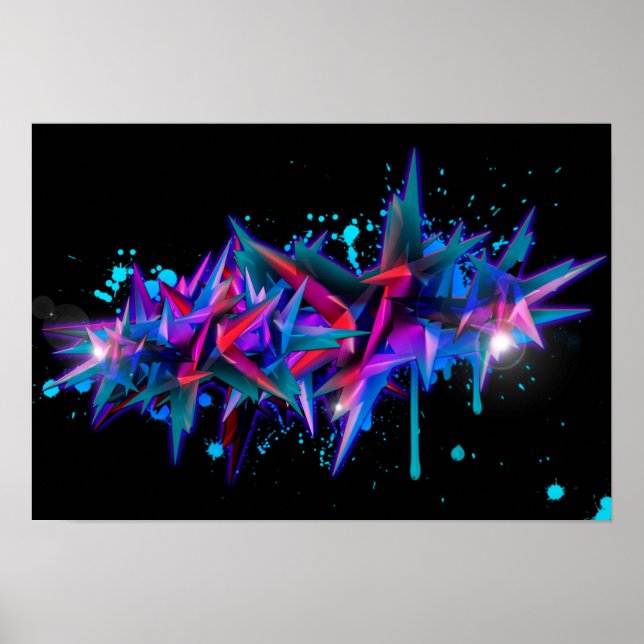 Abstrakt Graffiti Poster (Framsidan)