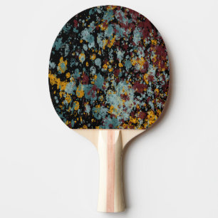 Abstrakt Graffiti Splash-målning Konst på Svart Pingisracket