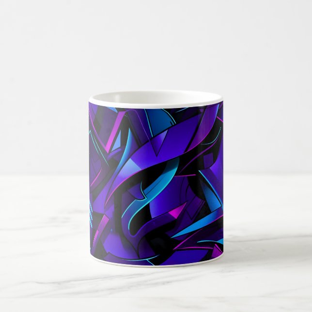 Abstrakt Graffiti Street Swirl Kaffemugg (Center)