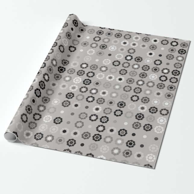 Abstrakt, grafik, grafik och  i mönster presentpapper (Utrullad)