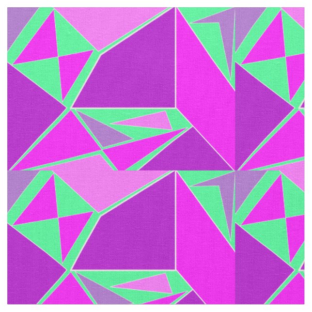 Abstrakt grafik - lila grönt design tyg (Närbild)