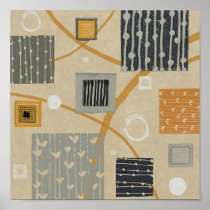 Abstrakt - grafikbrickor poster