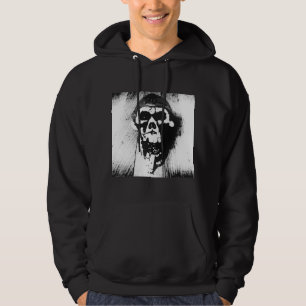 Abstrakt grafisk Hoodie "för skalle" med den
