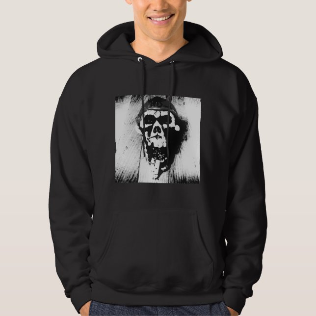 Abstrakt grafisk Hoodie "för skalle" med den (Framsida)