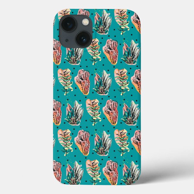 Abstrakt Graphic Cactus Succulent Mönster (Baksida)