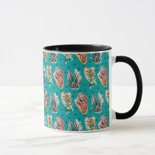 Abstrakt Graphic Cactus Succult Mönster Mugg