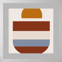 Abstrakt grått gränso Naturligt färg Poster