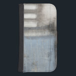 Abstrakt Grått och blå målning Galaxy S4 Plånboksfodral<br><div class="desc">En Jennifer Goldberger abstrakt grått och blå målning. Det ser ut som en grumlig dag som kan förvandlas till en regnstorm. Om du kärlek är modern konst så är det här tryckningen åt dig. Plocka en i dag!</div>
