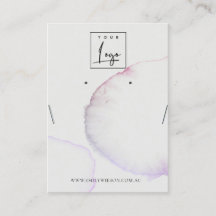 Abstrakt Grått Rosa Lila  Örning Necklace Visning