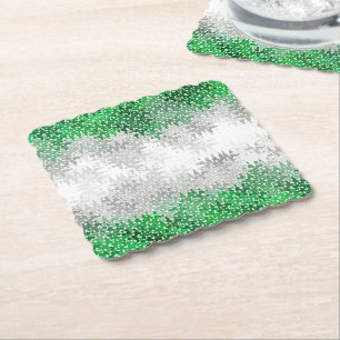 Abstrakt Grayromantic Pride Flagga Underlägg Papper