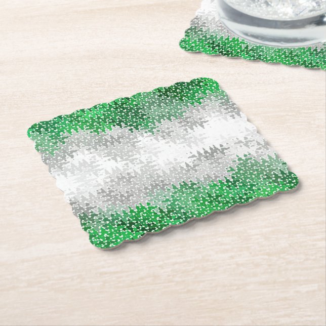 Abstrakt Grayromantic Pride Flagga Underlägg Papper (Vinklad)