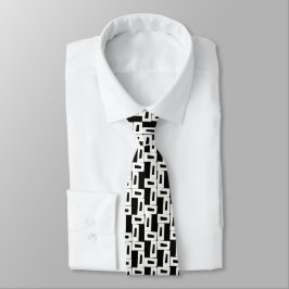 Abstrakt Grayscale Mönster Neck Tie Slips