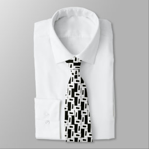 Abstrakt Grayscale Mönster Neck Tie Slips
