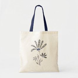 Abstrakt Grayscale Psychedelic Flowers Tygkasse