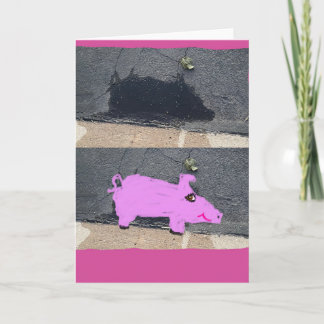 Abstrakt Gris 🐷 Kort