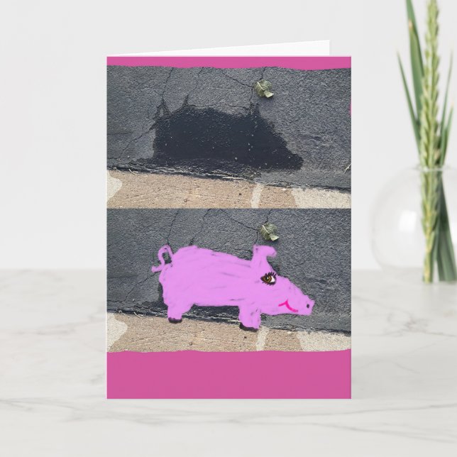 Abstrakt Gris 🐷  Kort (Framsida)