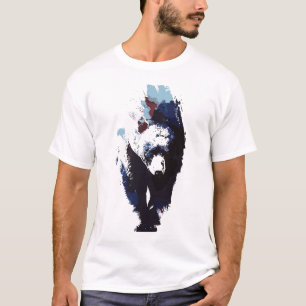 Abstrakt Grizzlybjörn i djärva nyanser T Shirt