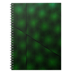 Abstrakt grön bakgrund anteckningsbok med spiral