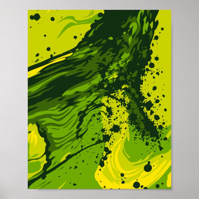 Abstrakt grön energistänk poster (Framsidan)