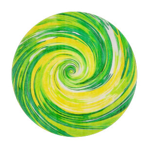 Abstrakt grön gul spiral konst