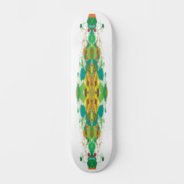 Abstrakt Grön Skateboarddäck Mini Skateboard Bräda 18,5 Cm