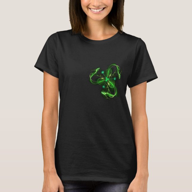 abstrakt grön  t shirt (Framsida)